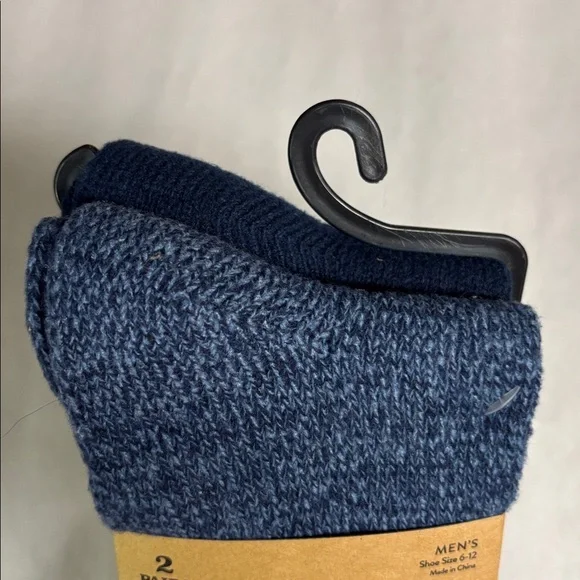 New Born Socks 2 Pair Men’s Blue Super Soft Boot Socks Casual Activewear Classic - Picture 12 of 13